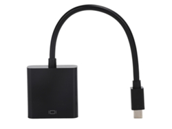 Adaptador Mini Dp A Vga Macho A Hembra, Convertidor De Señal Displayport Con Conectores Chapados En Oro.