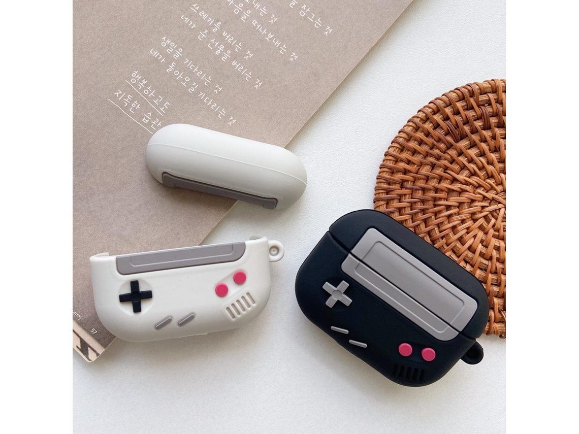 Capa Protetora De Silicone Para Airpods Pro Cinza (com Chaveiro)