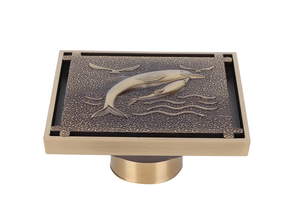 Desagüe De Cobre Antiguo Para Baño Con Tapa, Filtro Antiolor Y Antiatascos.