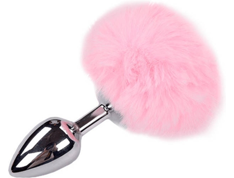 Plug Anal ALIVE de Metal con Pompom (Talla: M - Rosa)