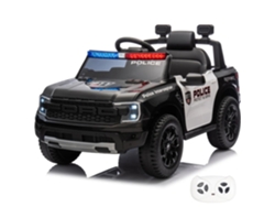 Coche De Policía Eléctrico De Para Niños - Ford Raptor 12v - 1 A 5 Años - Negro