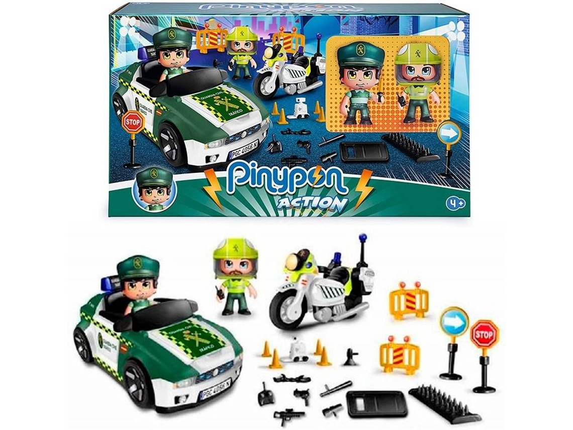 Pinypon FAMOSAFEBER  Action Coche Y Moto Guardía Civil  (3 años - ‎19.5 x 9.8 x 8.5 cm)