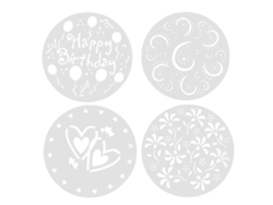 4 piezas de herramientas de plástico para decorar pasteles, moldes de chocolate en aerosol, herramientas de repostería