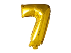 Globo WEFIESTA Foil Número 7 Dorado