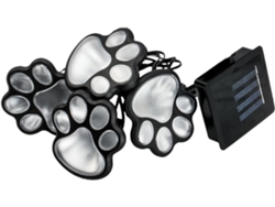 Lámpara Solar De Jardín Para Exteriores De Abs De Paw Print