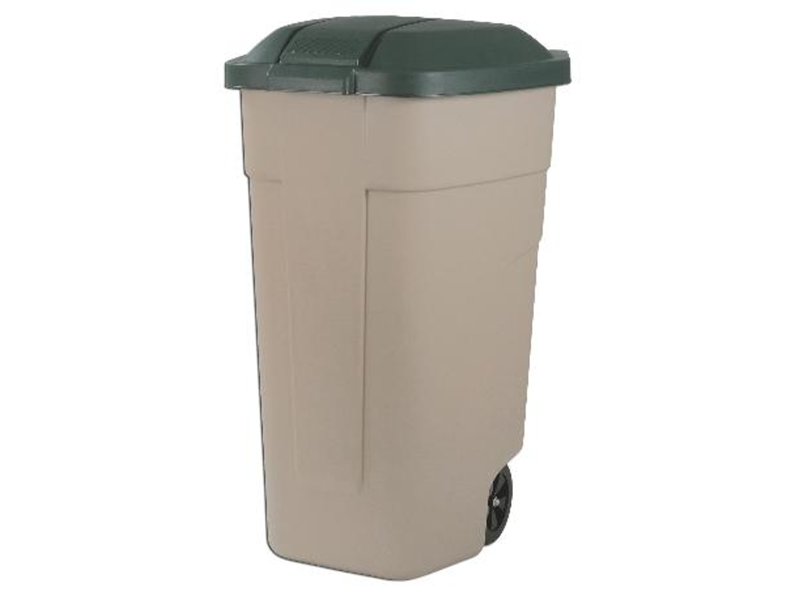 Curver cubo basura ext 100 l tapa plas+ruedas 58x52x88 cm 176805