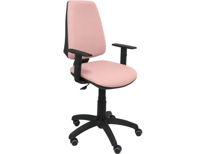 Silla de Escritorio Operativa PYC Elche CP Rosa BA RP con ruedas antiarañazos (Brazos Ajustables - Tejido)