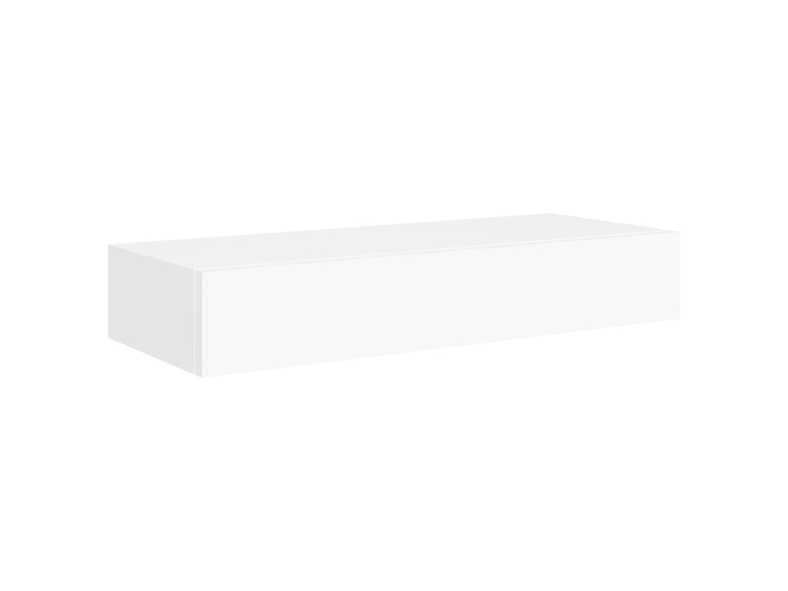 Estante con cajón de pared MDF blanco VIDAXL (60x23,5x10 cm)