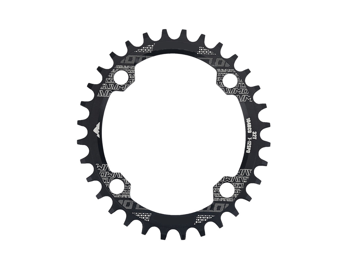 Plato para bicicleta elíptica (compatible con BCD de 104 mm, una sola velocidad)