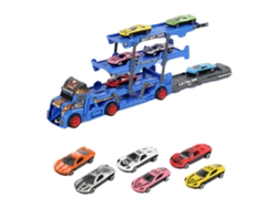 2026 Juguete De Camión Transportador De Coches Mega Hauler Con 6 Coches Mini Y 3 Capas Plegables Para Niños Niñas