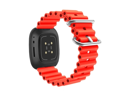 Correa Ocean para Fitbit by Google Versa 2 Rojo