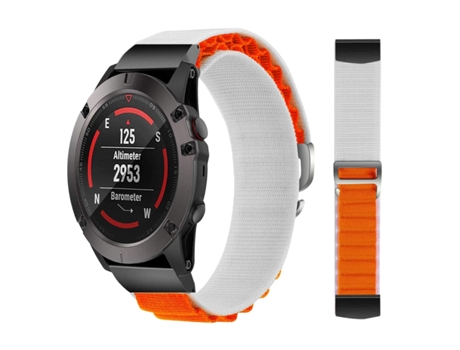 Correa Loop Alpine para Amazfit T-Rex 2 Blanco y Naranja