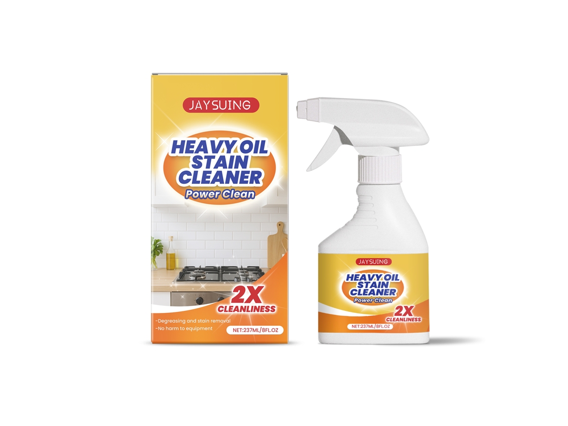Limpiador eficaz para manchas difíciles de aceite en la cocina.