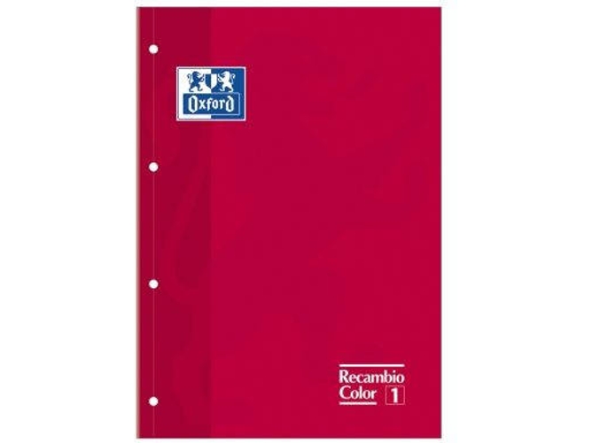 Recarga Papel OXFORD A4+ Cuadriculado (Rojo - 80 Hojas - 21x29.7cm)