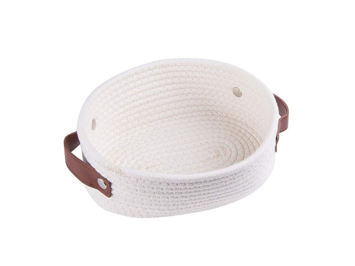 Cesta Pequeña De Cuerda De Algodón Para Organizar Juguetes De Bebé, Perros Y Gatos.