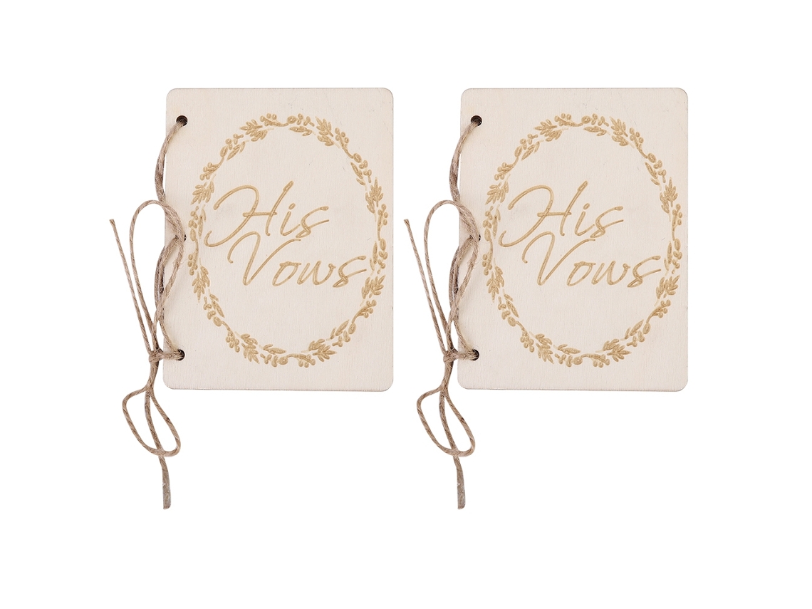 2pcs Livros De Votos Para Casamento Com Corda De Bordado, Acessório Decorativo E Lembrança, 10,5x8cm