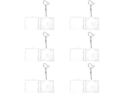 Piezas De Llaveros, Accesorios Innovadores, Mini Cd Portátiles, Plástico Transparente Y Aleación Para