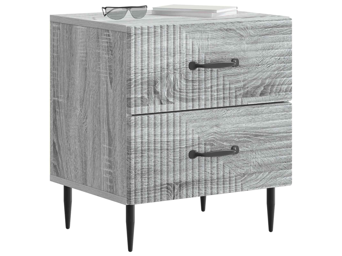 Maison Exclusive - Armario De Noche Con Cajón Gris Sonoma 43 X 34,5 X 47,5 Cm