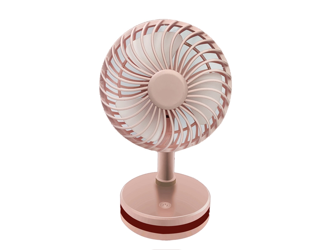 Carpeta de mesa mini USB de doble hoja con ventilación, color rosa