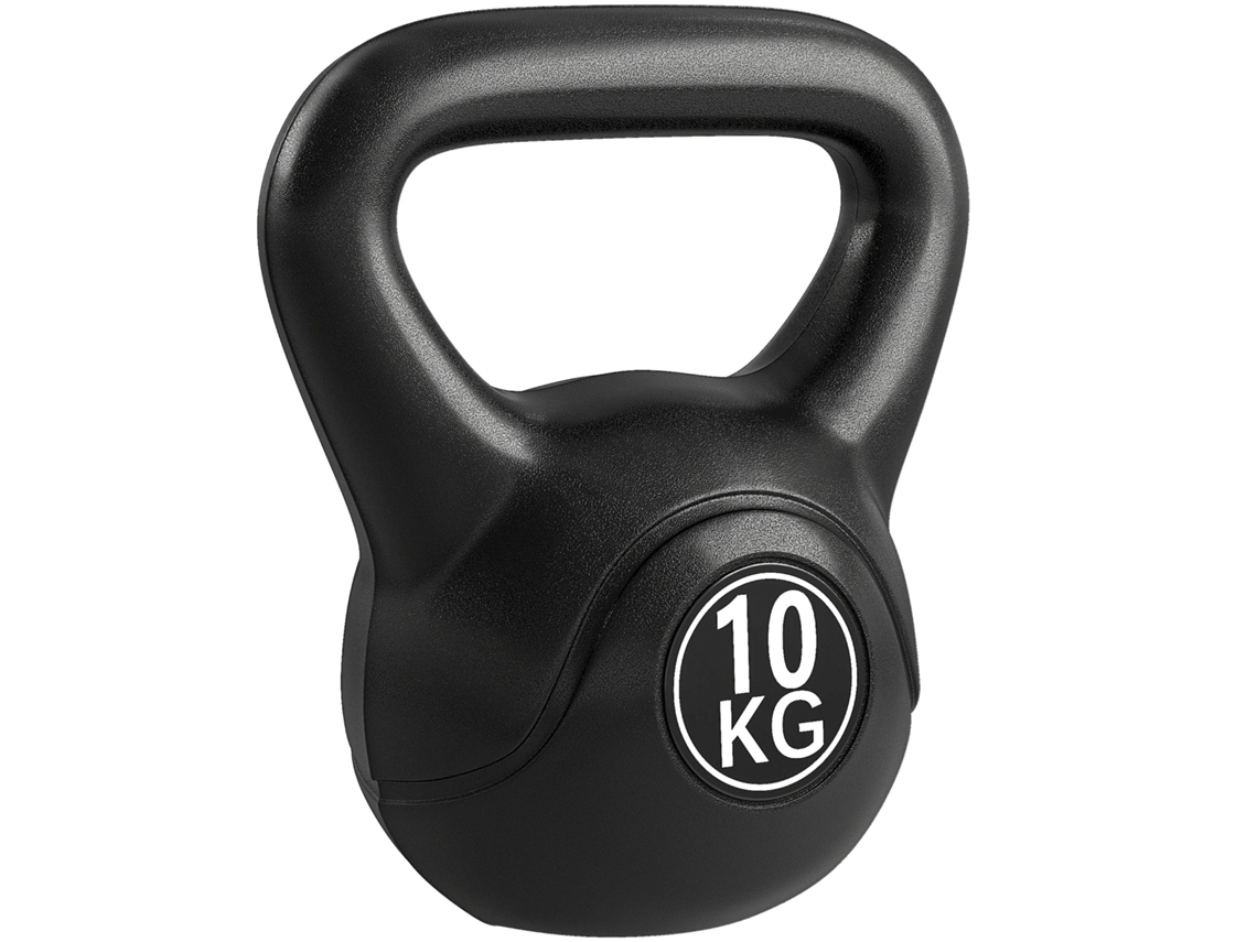 Kettlebell Areia 10kg Antiderrapante Preto