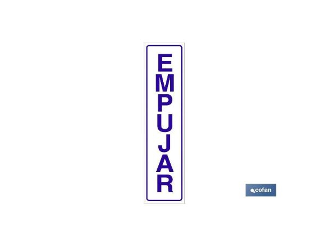 Señal glasspack adhesiva 175x45 empujar