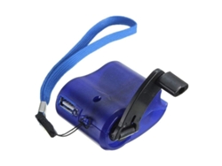 Carregador De Emergência Com Manivela Usb Portátil Para Celular Mp4 Luz Led Recarga Manual Outdoor