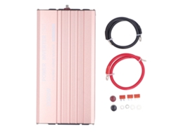 Inversor de corriente para coche (2 unidades): tomas universales de 3 orificios, USB y onda sinusoidal pura de 2000 W (de 24 V a 220 V).