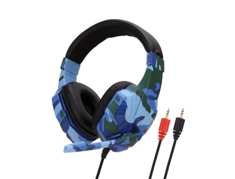 Auriculares Camouflage Gamer con Micrófono para Pc Laptop Camouflage Blue Pc Edition