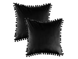 2 Fundas De Almohada De Terciopelo Suave Y Granulado, 45,7 X 45,7 Cm