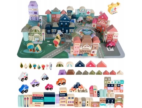 Playset bloques de madera - Ciudad