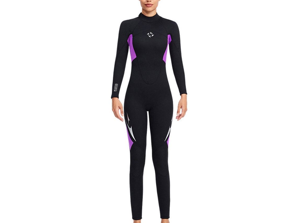 RNEMITERY Traje de buceo unisex de neopreno con cremallera delantera - Malla térmica de manga larga y elástica