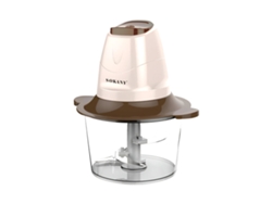 Picadora Eléctrica 300 W 2 L con Cuchilla de Acero Inoxidable y Dos Velocidades Marrón/Beige