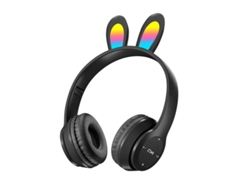 Auriculares Inalámbricos Efecto Luz Rgb Estéreo Envolvente Plegable Inteligente YIZHOOD Bluetooth Negro