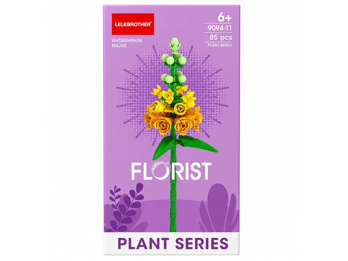 Flor Antirrhinum Majus - Blocos De Construção Lelebrother 9094-11 Multicores