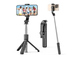 Mini palo selfie portátil con soporte para teléfono, diseño multifuncional todo en uno, con control remoto Bluetooth. Mdug