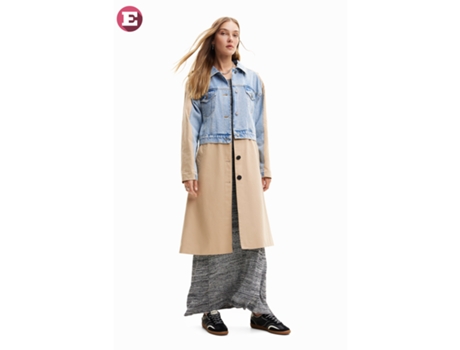 Chaqueta de Mujer DESIGUAL Shorlock Beige (L)