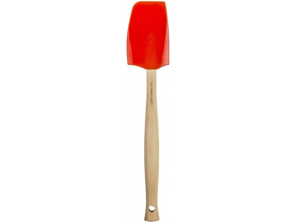 Espátula LE CREUSET (Naranja - Madera, Silicona - 28.5 cm)