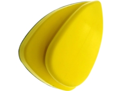Almohadilla De Pulido De Cuero Sintético Pu Amarillo Cómodo, Autoadhesiva, Almohadilla De Pulido Triangular Con Forma De Rata
