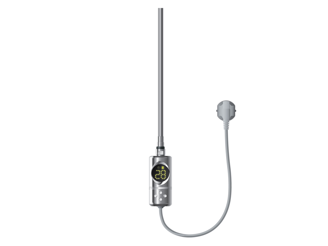 Elemento calefactor 900W Cromo con termostato y pantalla LCD ML-DESIGN