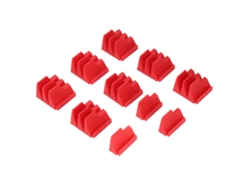 10 Llaveros Magnéticos Modulares Con 24 Compartimentos, Organizador De Herramientas Rojo