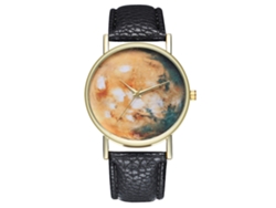 Reloj De Pulsera Unisex Con Correa De Pu, Modelo T32-a De Cuarzo (negro)
