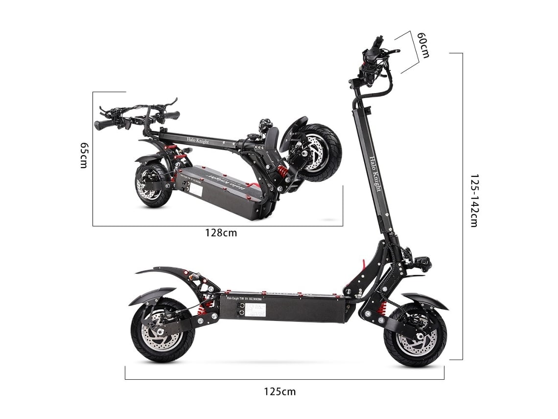 Trotinetes eletrica HALO KNIGHT T108 1000Wx2 65kmh 52V 28.8Ah | Worten.es