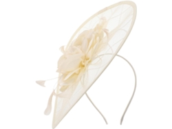 Tiara Feminina Fascinante Com Penas E Detalhe Em Rede, Acessório Para Cabelo Ideal Para Casamentos.