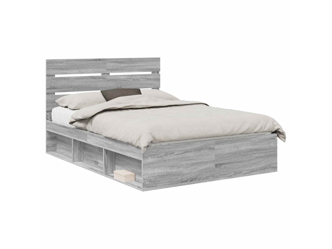 Maison Exclusive - Estructura De Cama Con Cabecera Gris Sonoma 160 X 200 Cm