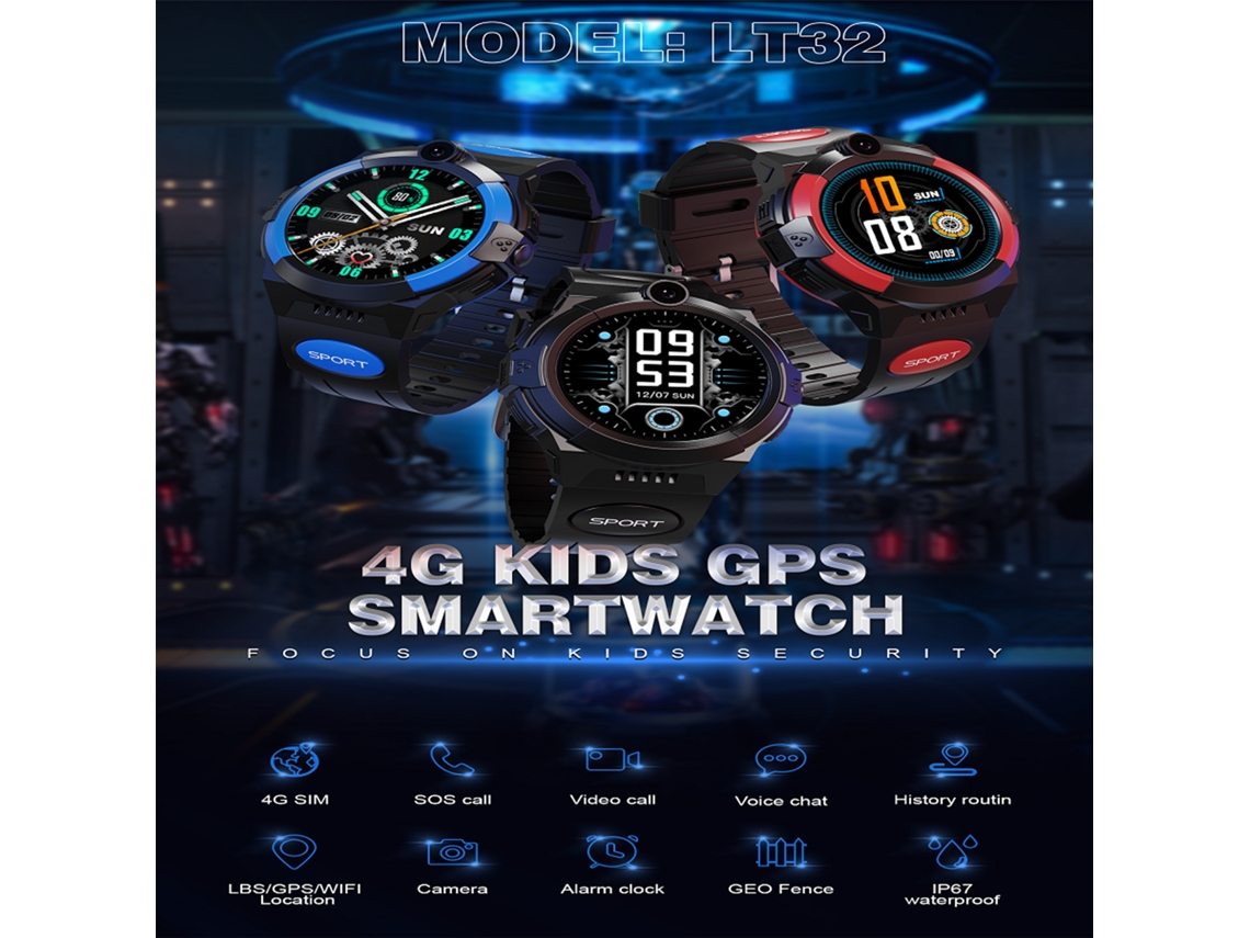 Reloj Inteligente Para Niños 4g Gps Wifi Localización Sos Videollamada Ip67