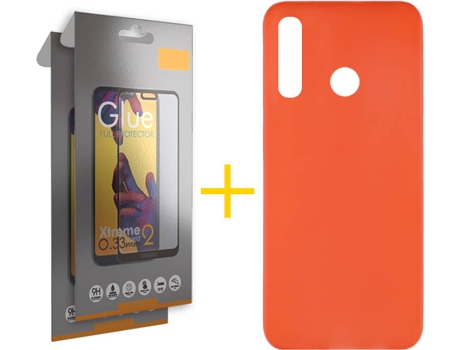 Kit Funda + 2 Protectores de Pantalla Huawei P Smart Z SKYHE Liso Rojo