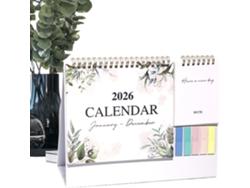 Calendário De Mesa- Mensal De 2026 Janeiro- Dezembro| Bloco De Papel Grosso Para Planejamento Com 12 Meses E