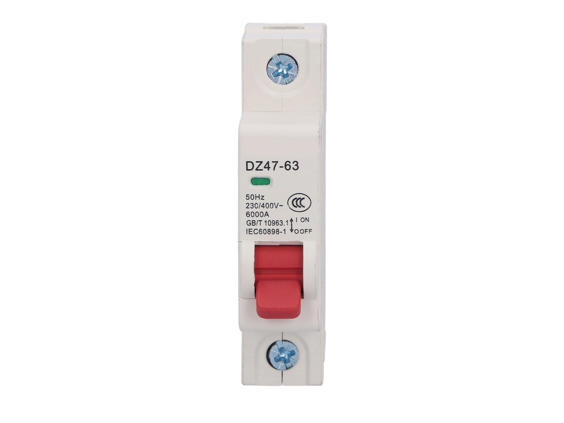 Disyuntor Mini Mcb 1p 63a Con Protección Contra Sobrecarga Y Cortocircuito Para Uso Residencial.
