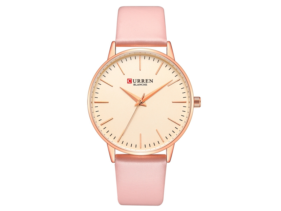 Reloj De Pulsera Ccq Ultra Slim Para Mujer En Piel Sintética Con Números Romanos Y Movimiento De Cuarzo - Azul