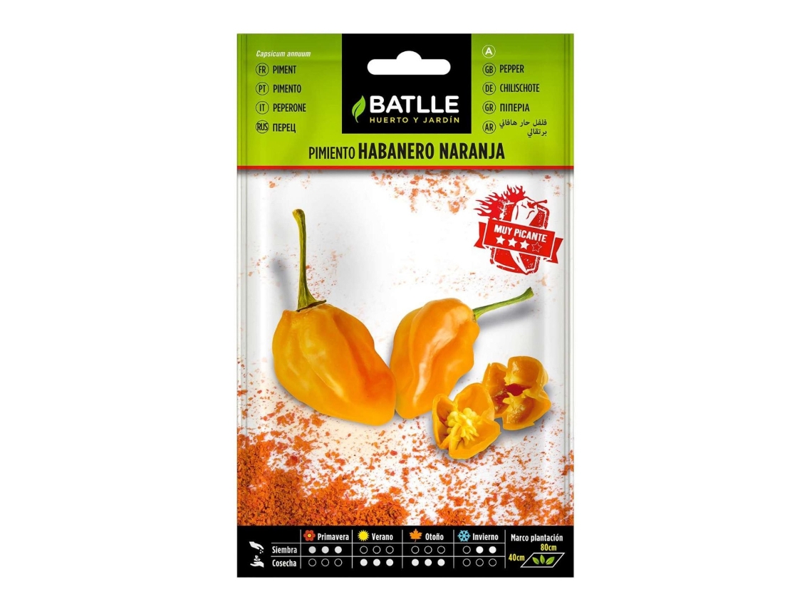 Semillas de pimiento habanero naranja BATLLE